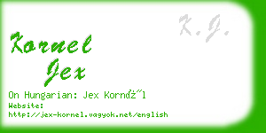 kornel jex business card